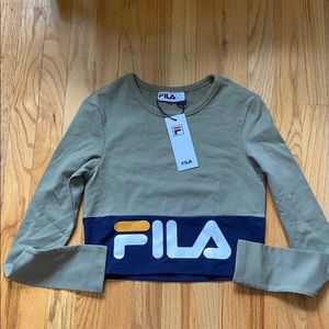 Fila Long Sleeve Crop Shirt (Size small)
